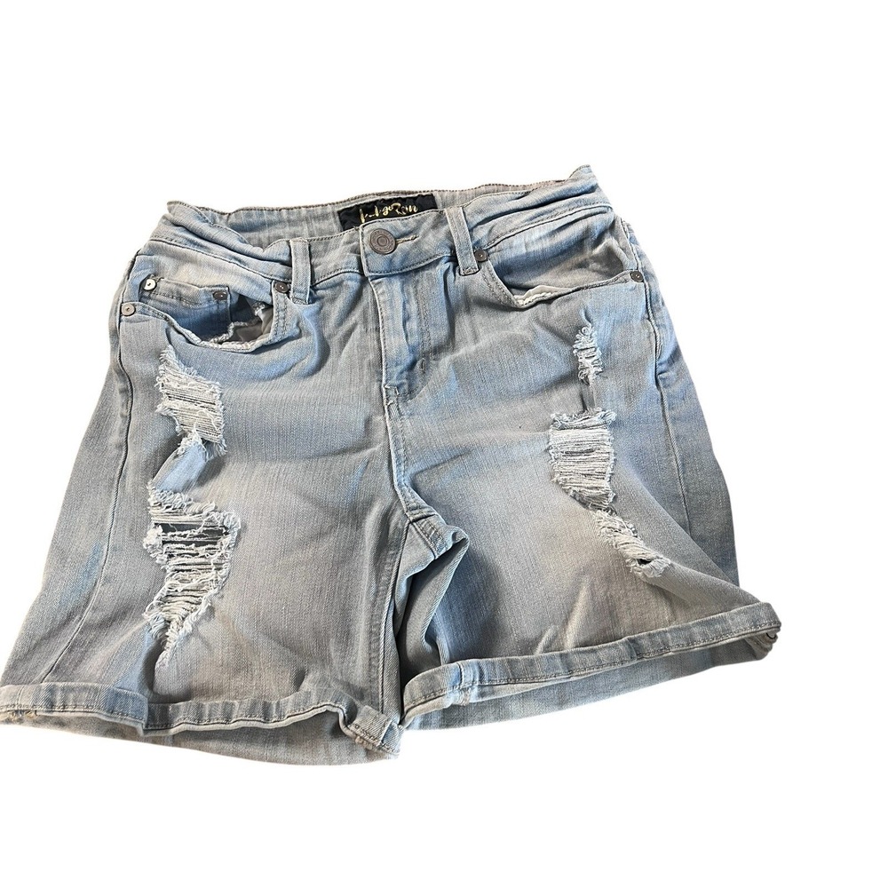 Indigo Rein Women's  High Rise Cut-Off Distressed Denim Shorts Size‎ 9
